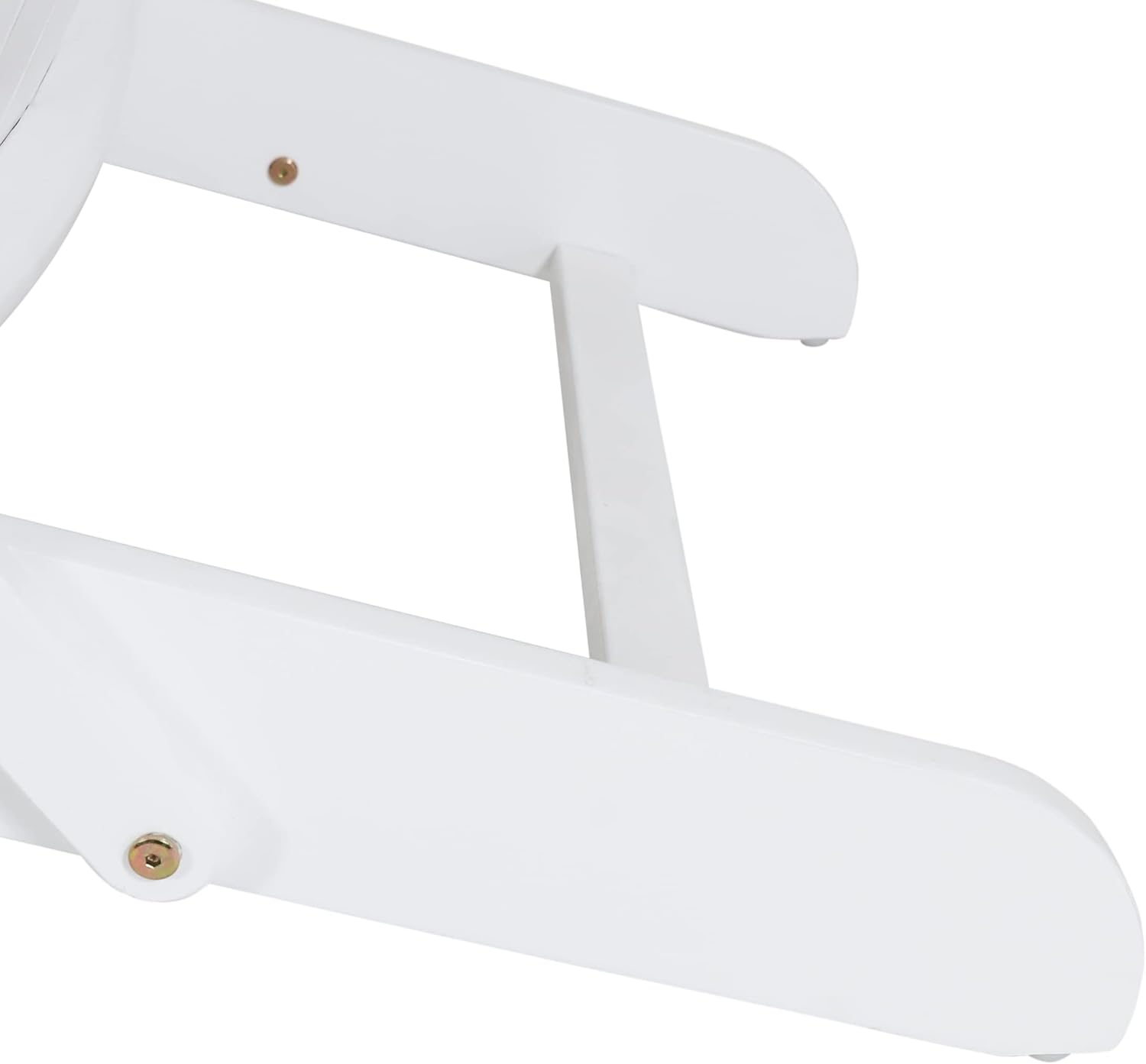 GDFStudio Outdoor 5 Piece Acacia Wood/Light Weight Concrete Adirondack Chair Set with Fire Pit, White Finish and Natural Stone Finish