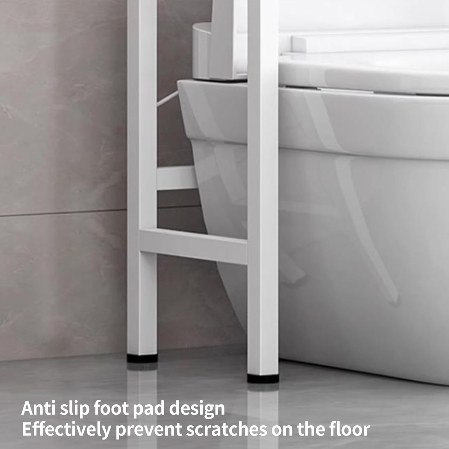 3-Tier Washing Machine Cabinet Drum Washing Machine Storage Rack Over The Washer and Dryer Storage Shelf, with Adjustable Feet(Black)