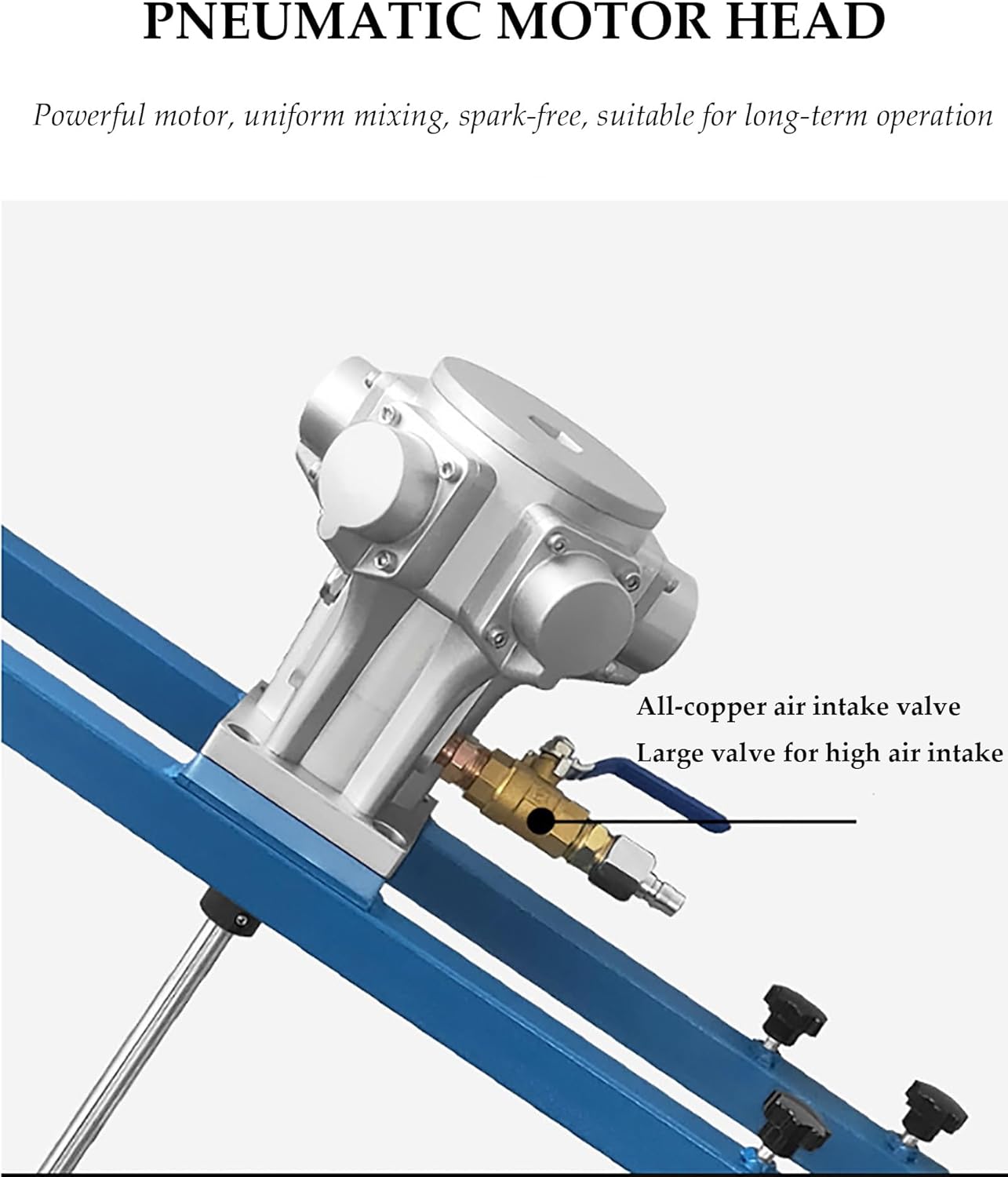 Pneumatic Paint Mixer for IBC Open-top Drum, Coat Mixer Bracket Air Agitator Stirring Machine, Paint Mix Tool Paint Mixing Equipment for Ink Dissolve(Five-cylinder)