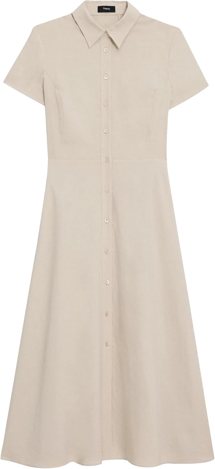 Theory Women's Ss Bd Midi Dr B, Straw