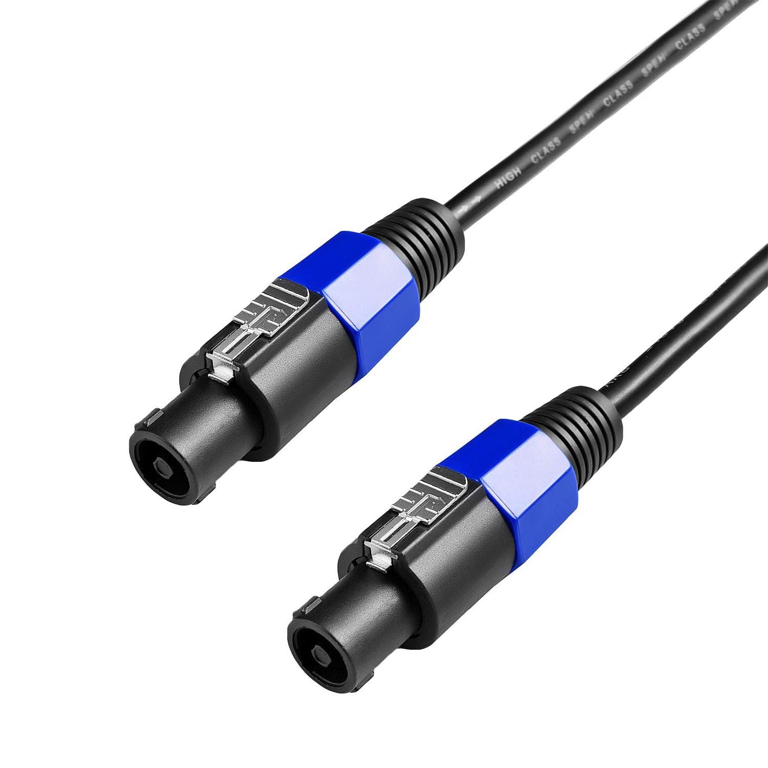 2Pcs 100 Feet Professional Speakon to Speakon Cables Wire Speaker Audio Amplifier Cord 7mm with Twist Lock