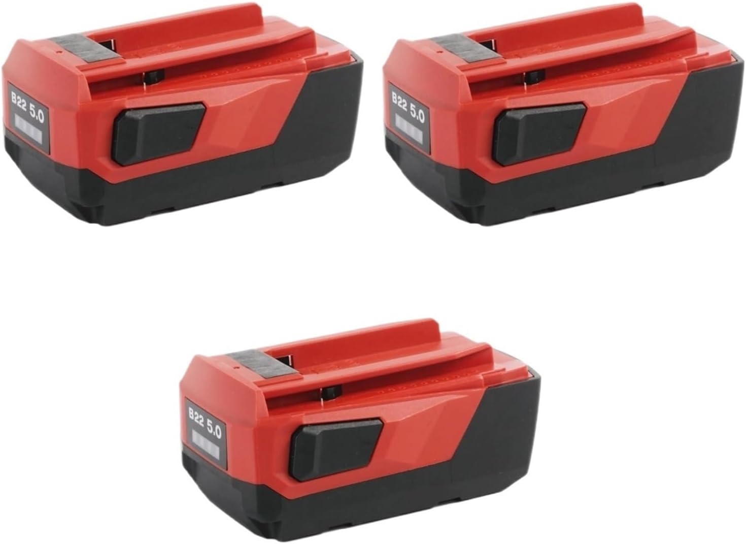 3Packs, 21.6V 22V 5.0Ah Battery, Lithium-Ion Akku Replacement, Compatible for Hilti 18V 21.6V 22V, Cordless Power Tool