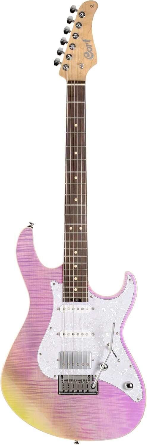 Cort G280 Select 6-String Electric Guitar Transparent Chameleon Purple