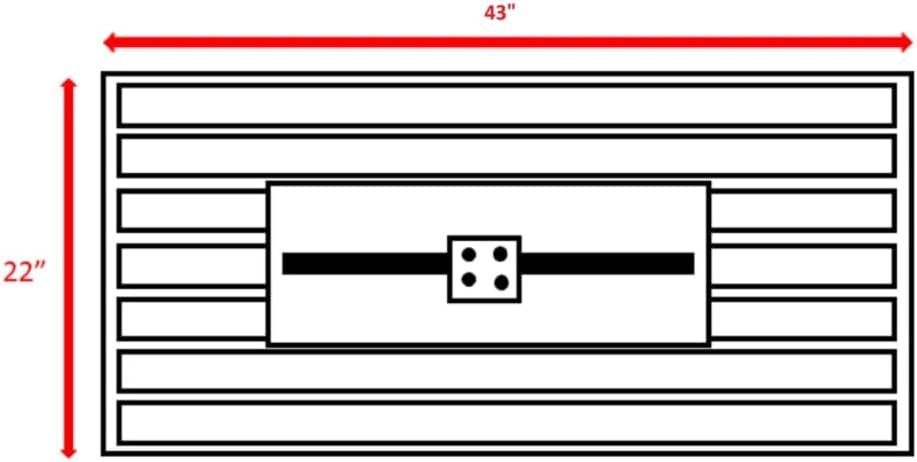 43 Inch Steel Rectangular Fire Pit Table with 50,000 BTU Output for Outdoor Patio Heating and Entertainment