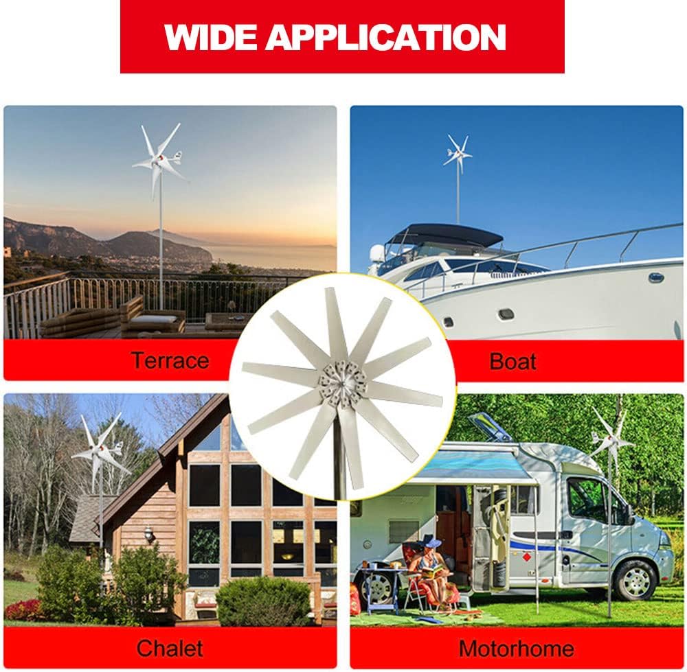 12000W Efficient Portable Vertical Wind Power, Wind Turbine Generatorturbine Generator Kit for Farm, Highway, Mountainous Areas(12V-220V)