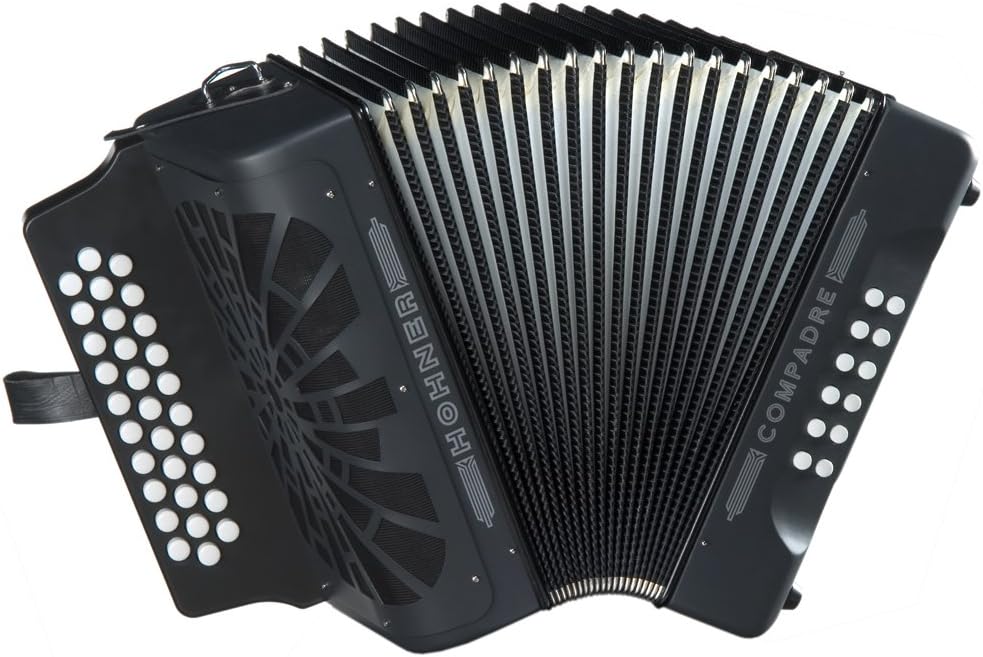 Hohner Compadre E/A/D 3-Row Diatonic Accordion - Black