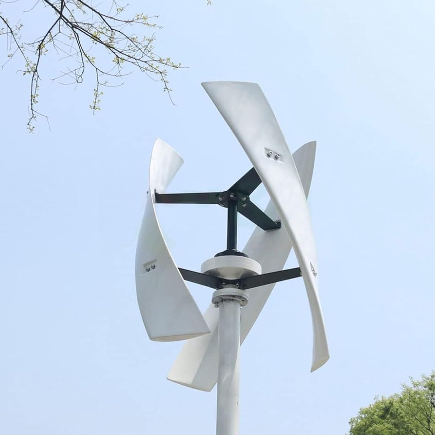 CAJUCA 5000W Vertical Axis Wind Turbine with Controller, Low Wind Speed Start Windmill Wind Generator