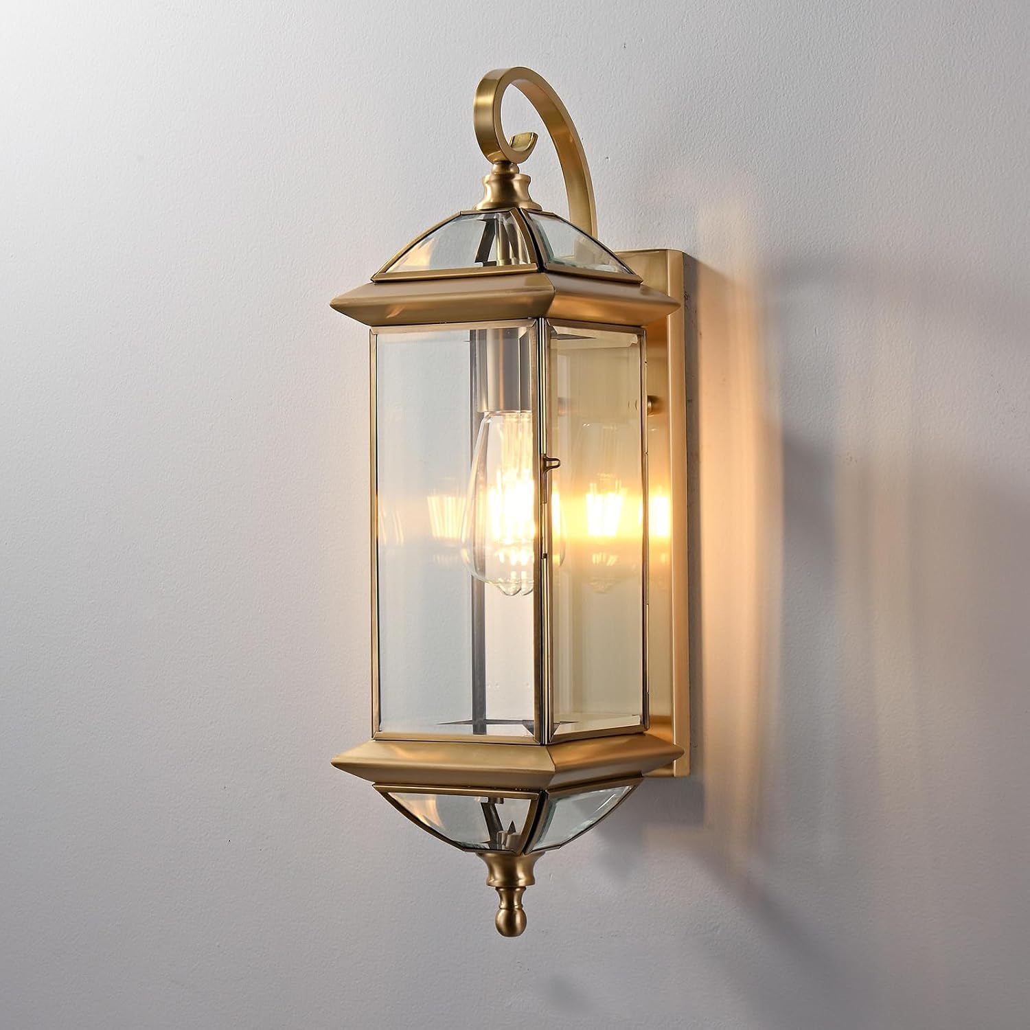 Large Outdoor Wall Lights 20Inch Copper Exterior Light Fixture Waterproof Wall Lantern Oil Rubbed Brass Porch Light Sconces for Porch & Patio Garage Entryway