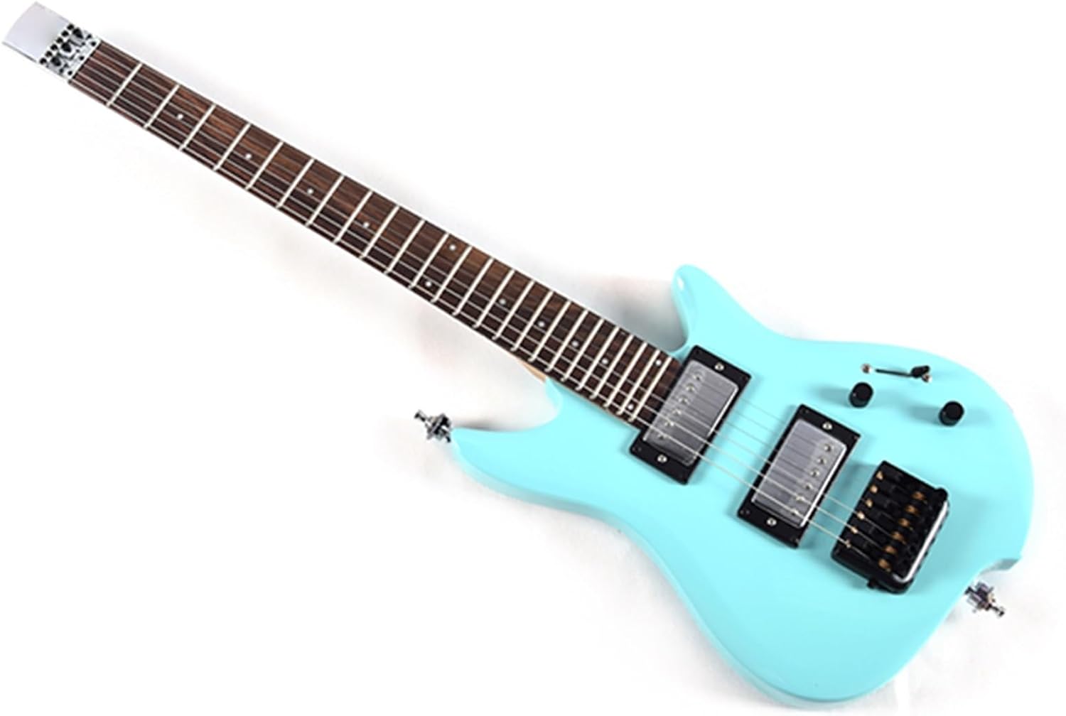 VENEKA Headless Electric Guitar Portable Rosewood Body Rosewood Fingerboard Maple Neck Travel Headless Electric Guitar (Color : 04)