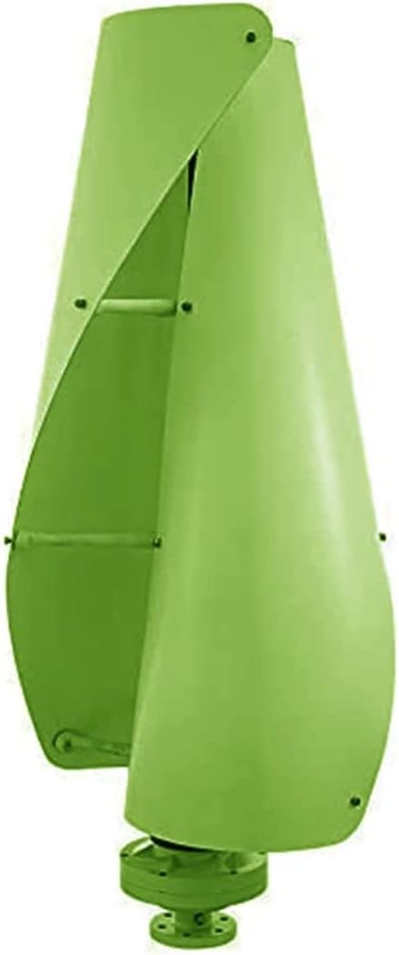 LiuSj JUnSt 12V-220V Vertical Axis Maglev Wind Generator, 12000W 2 Blades Low Speed Spiral Vertical Wind Turbine Power Generator with Controller (Green)