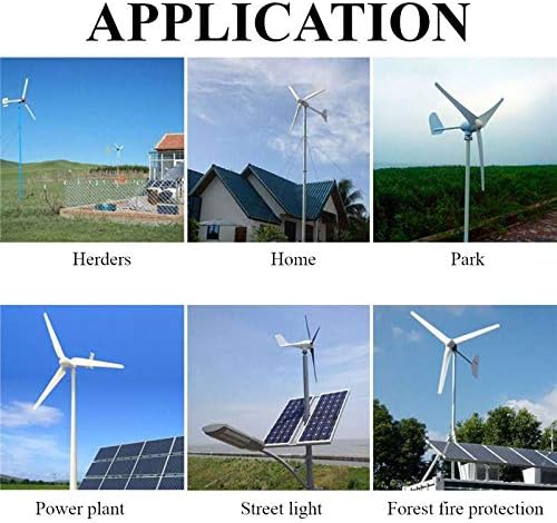 9000W 12V/24V/48V 6 Blades Nylon Fiber Wind Turbines Generator Horizontal Wind Generator Windmill Energy Turbines Charge for Home,48v