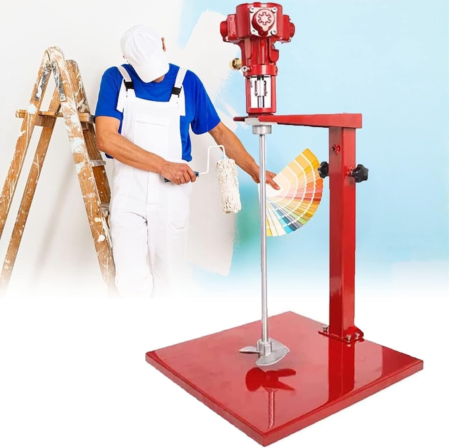 Pneumatic Paint Mixer, 20L 5 Gallon Pneumatic Paint Mixer Air Agitator Blender Stirrer Ink Mixing Machine, for Paint Factory