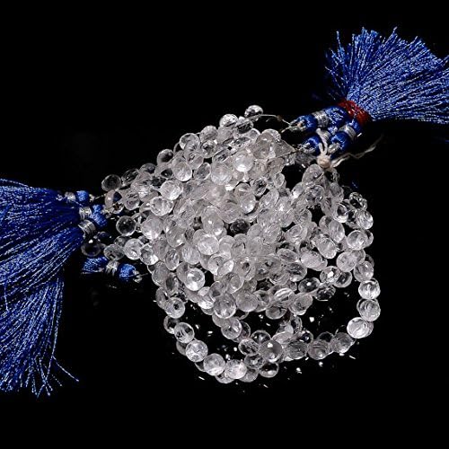 13 inch natural beads strand of 6mm faceted onion crystal quartz gemstone briolletes beads for DIY jewelry - necklace, bracelet, earring, ring.