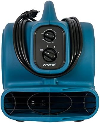 XPOWER P-260AT Freshen Aire Scented Air Mover Scent Diffusing Fan for Immediate Scenting, Cooling, Ventilating, & Drying of Large Areas,Blue