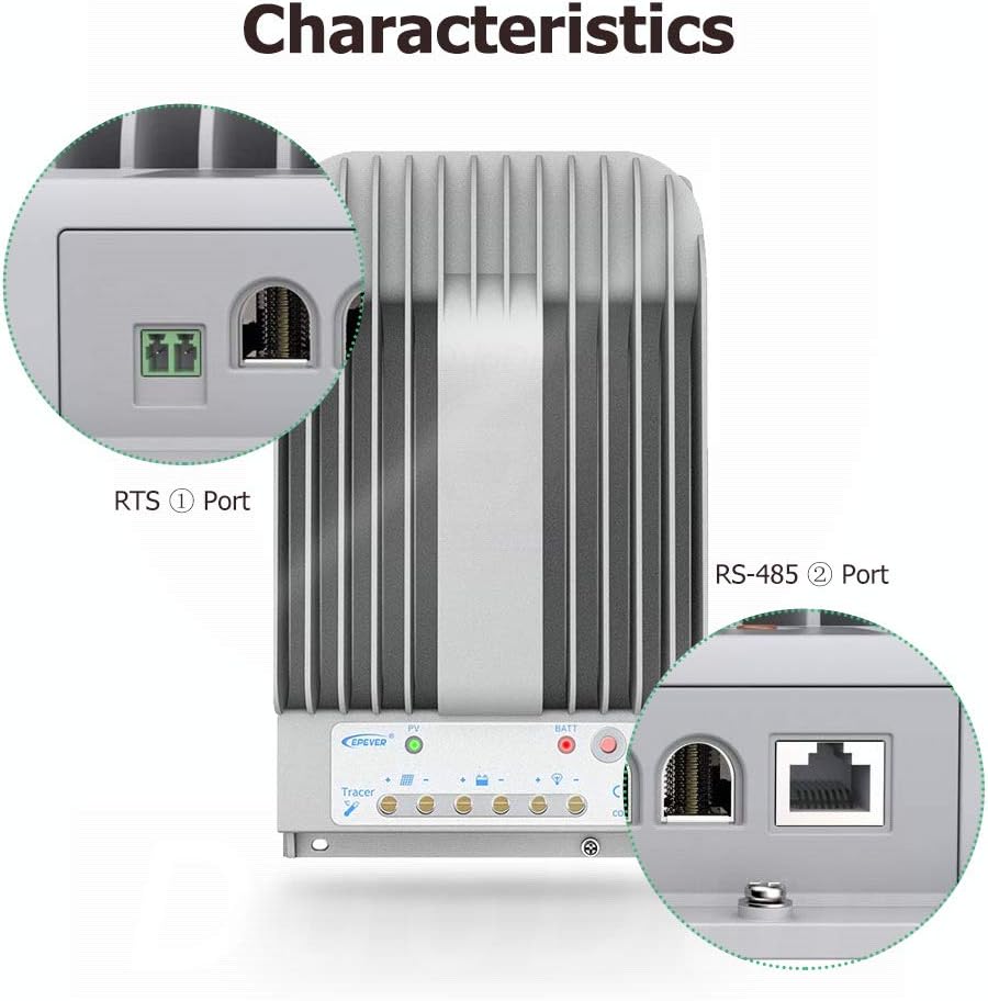 EPEVER Tracer 4215BN 40A MPPT Controller 12V/24V Auto,Max 150V, 520W/1040W Input with LCD Display for Sealed, Gel, Flooded Lead-Acid Battery