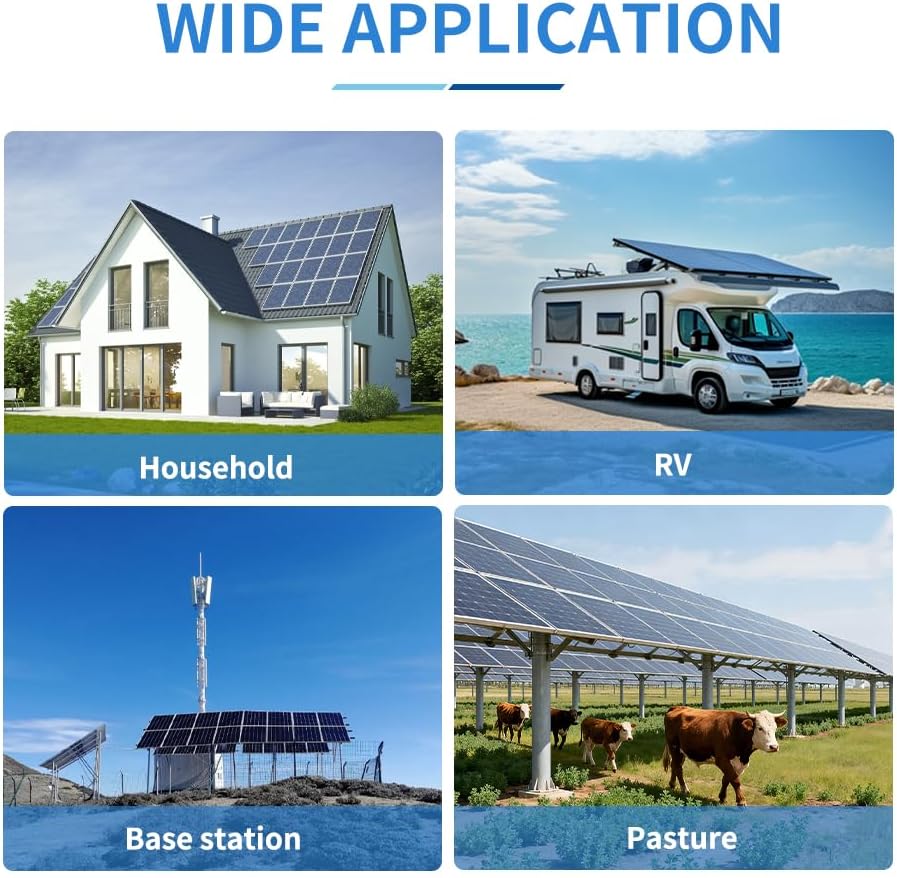 Ampinvt 5000W Off Grid Solar Inverter 48Vdc to 120V, Pure Sine Wave Inverter inbuilt 100A MPPT Solar Charge Controller Max PV Input 5500W, Support up to 6 in Parallel, Lead Acid Lithium Battery