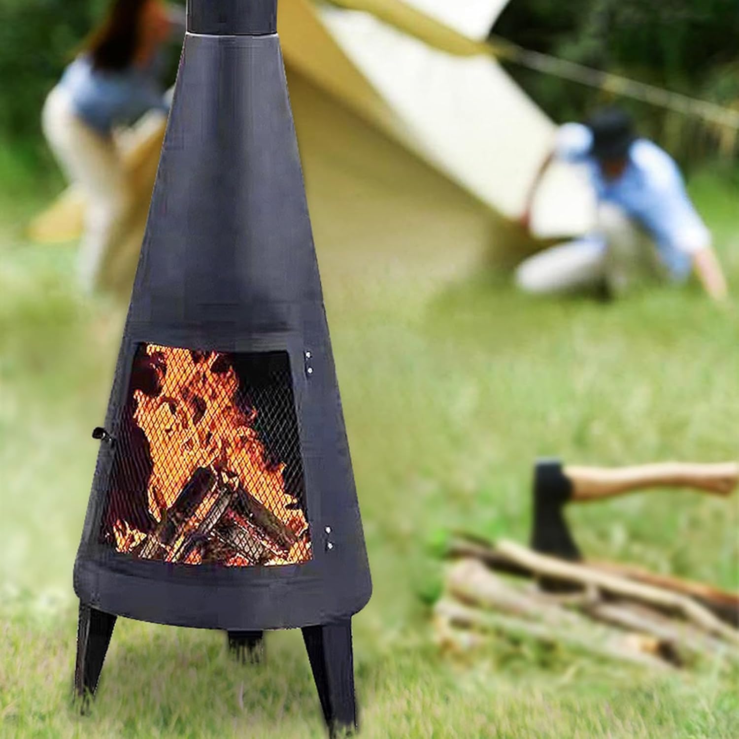 Fire Pit Outdoor for Patio Garden Decoration, Backyard - Outdoor Fireplace & Fire Pit Combo for Outdoor Living, 32-Inch Fire Pit Table for Warmth & Ambiance