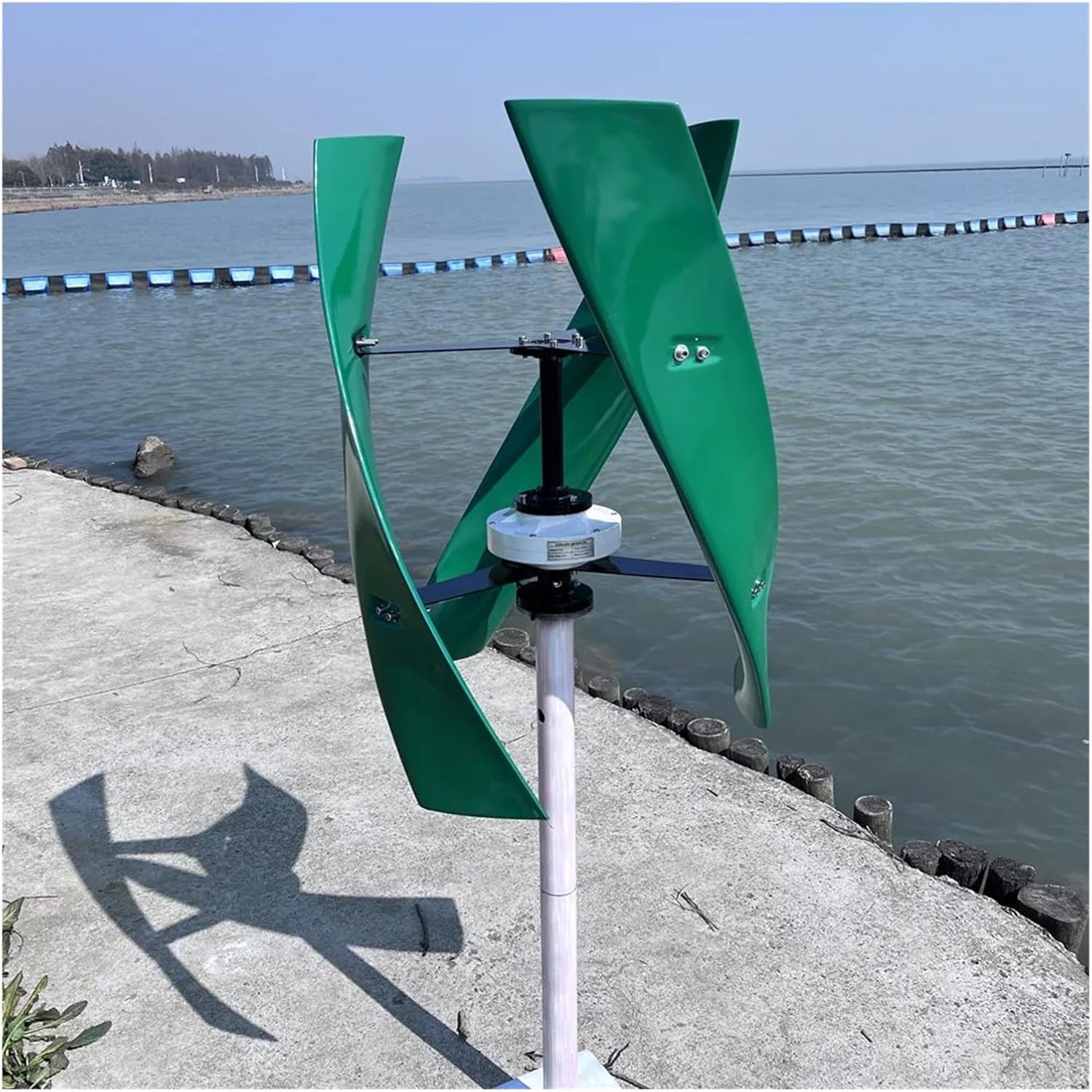 Wind Turbine Generator Kit, Alternative Energy 1000w Wind Generator Vertical Axis Wind Turbine Generator Wind Mill Fan for Home Use for Hybrid Solar Wind System(White,12V_1000W)