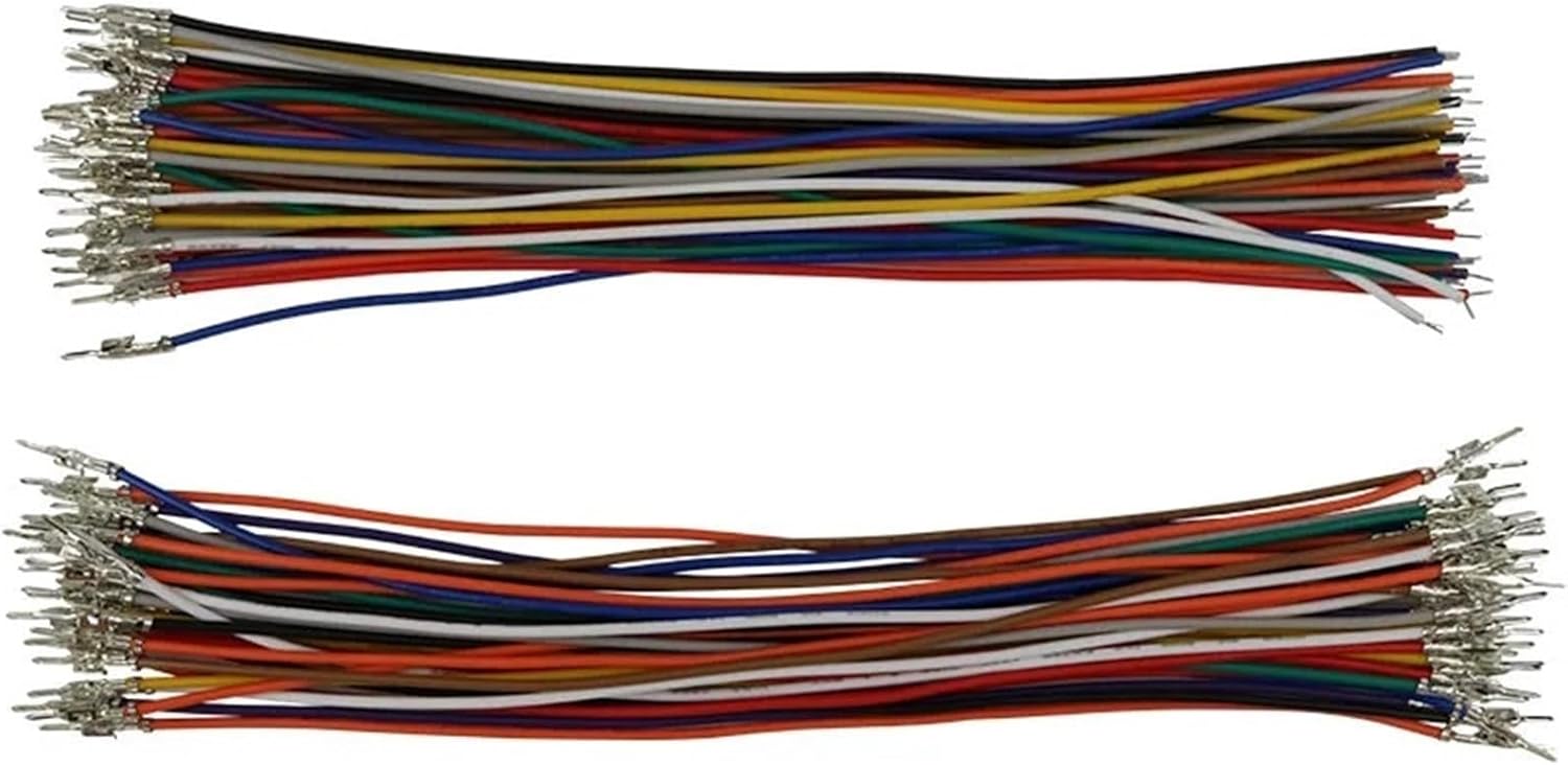 100PCS/lot 5557/5559 20AWG Connector Terminal Wire Electronic Wire Single/Double Head Male/Female Termina WIire Without housing(Gary,500MM_Double Head Female)