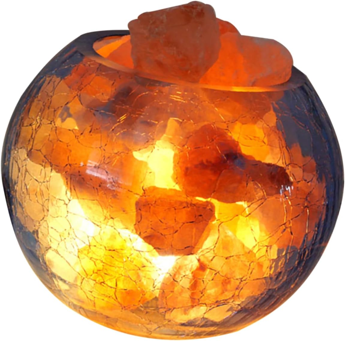 Unomor USB Himalayan Cracked Night Light for Bedroom Living Room Home Office Decor Soothing LED Night Light for Comfortable Atmosphere