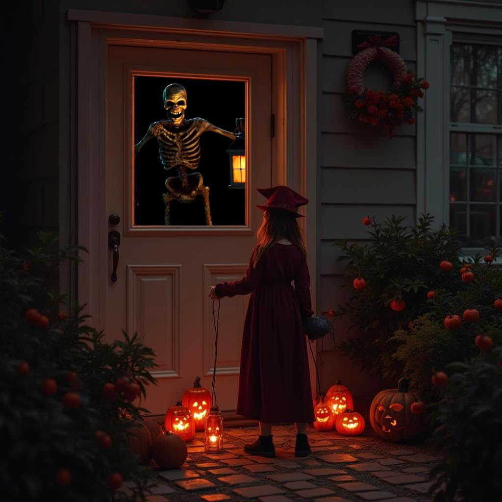 AtmosFX® Spooky Halloween Hollusion Digital Decoration Kit Includes 8 AtmosFX® Video Effects for Halloween Plus 5.5' x 9' Holographic Projection Screen