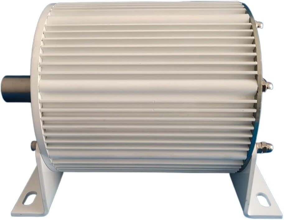 Wind Power Turbine Generator 1kw-10kw Low Speed Gearless Permanent Magnet Generator 24V 48V AC Alternators Use For Wind Turbine Water Turbine (Size : With Base, Color : 96V_1000W 500RPM)