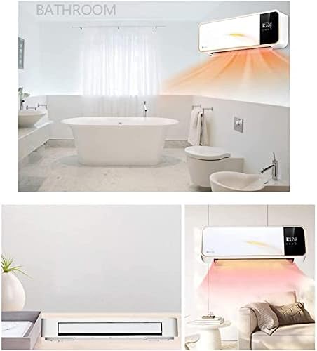 Wall-Mounted Remote Air Conditioner Fan,Electric Heating Machine,3000W Power,Cooler & Heater for Living Room,Bathroom,Natural Cold Wind
