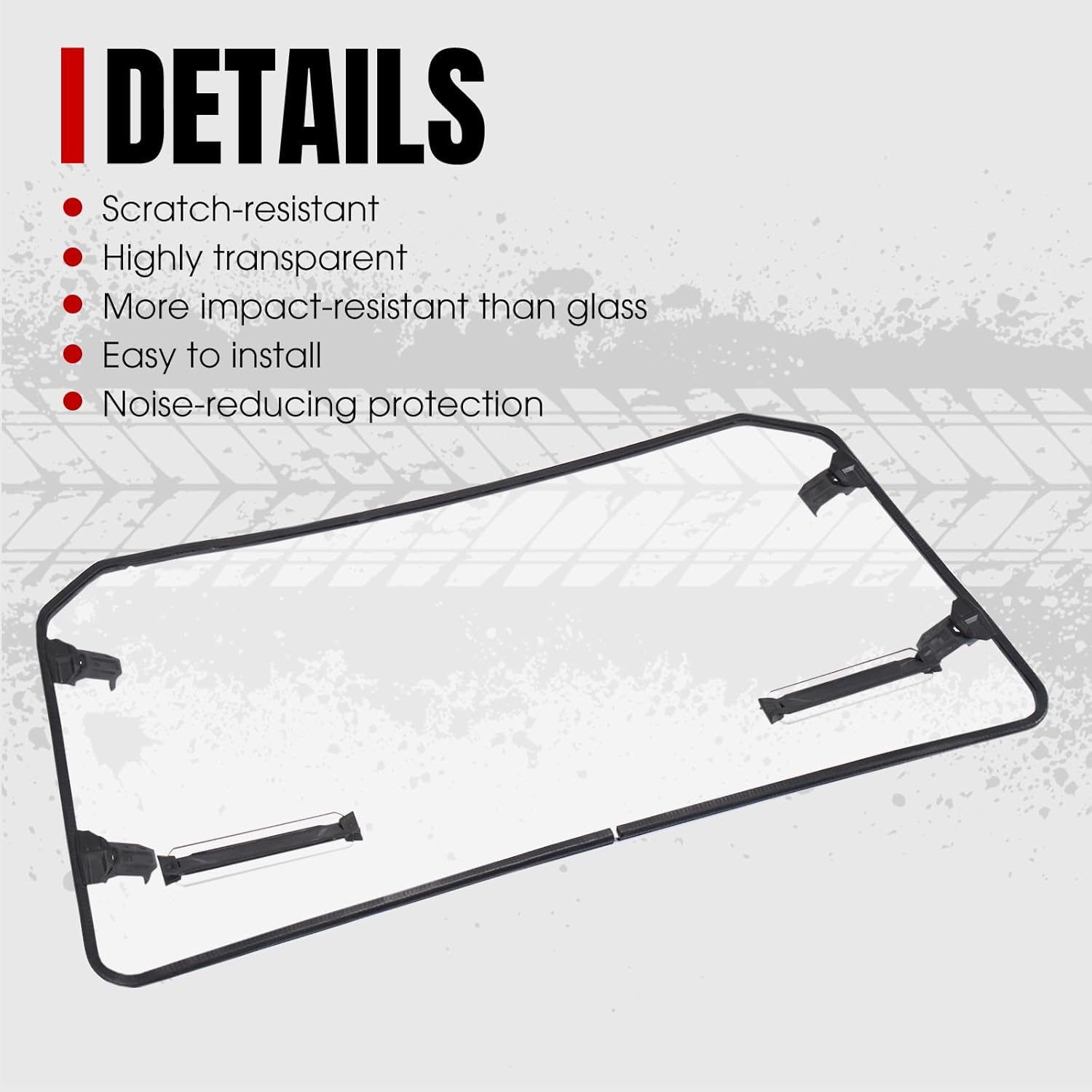 A & UTV PRO Vented Full Front Windshield for 2021-2025 Polaris General 1000 Accessories Hard Coat PC Front Window Replace OEM #‎2884337