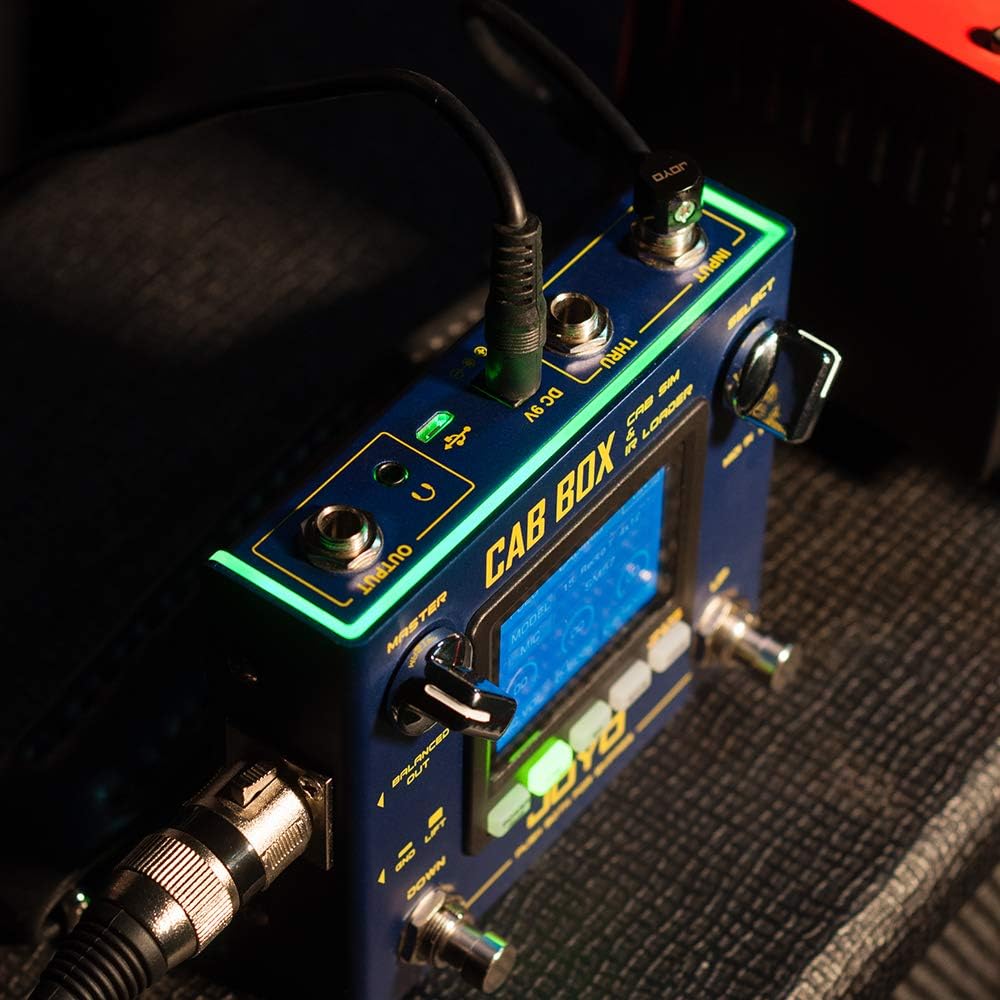 JOYO Cabinet Modeling & Amp Simulator Effect Pedal R-08 Bundle with Guitar Cable Instrument Cable 15 Feet CM-04