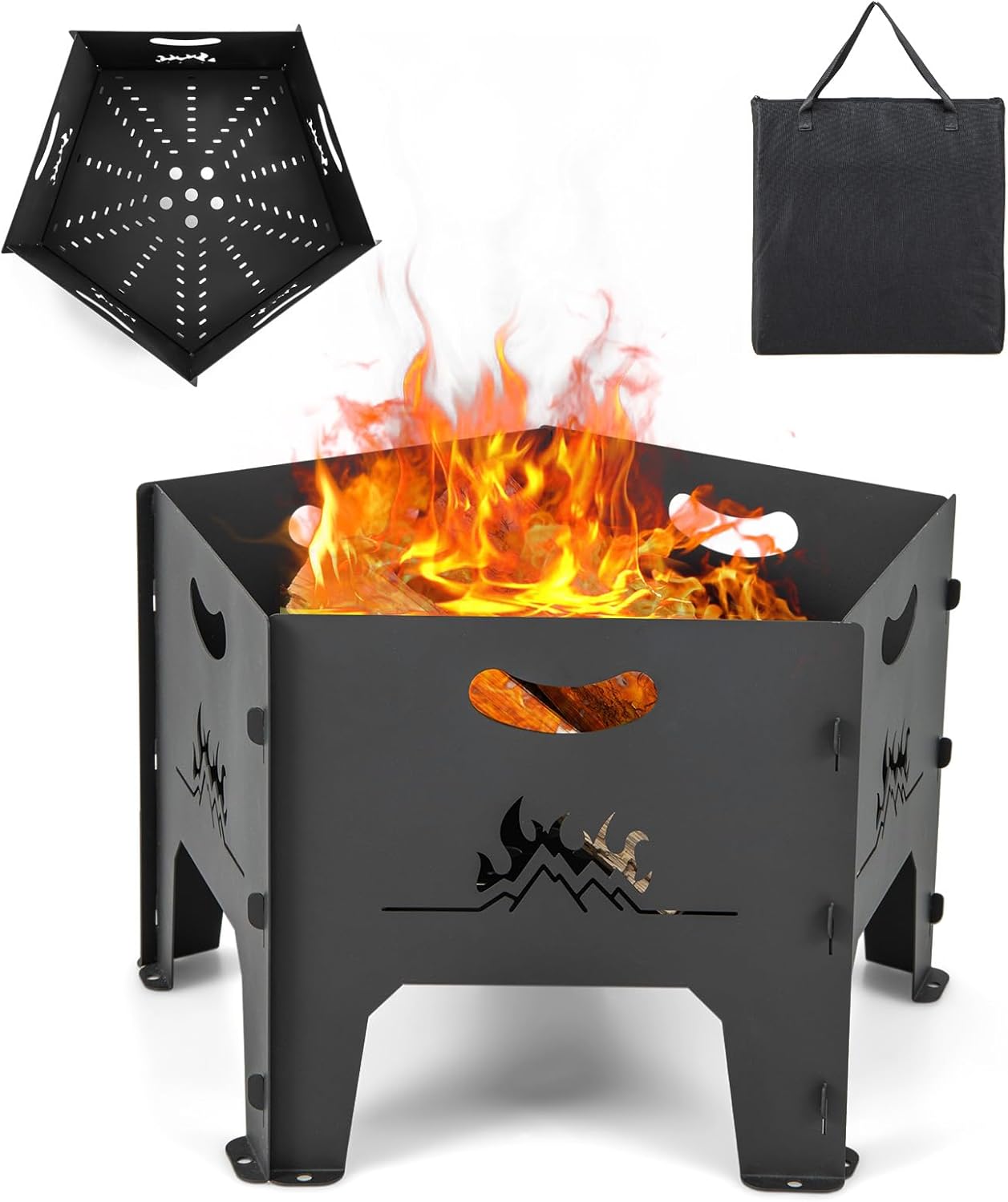 Giantex Portable Fire Pit for Outside - 19