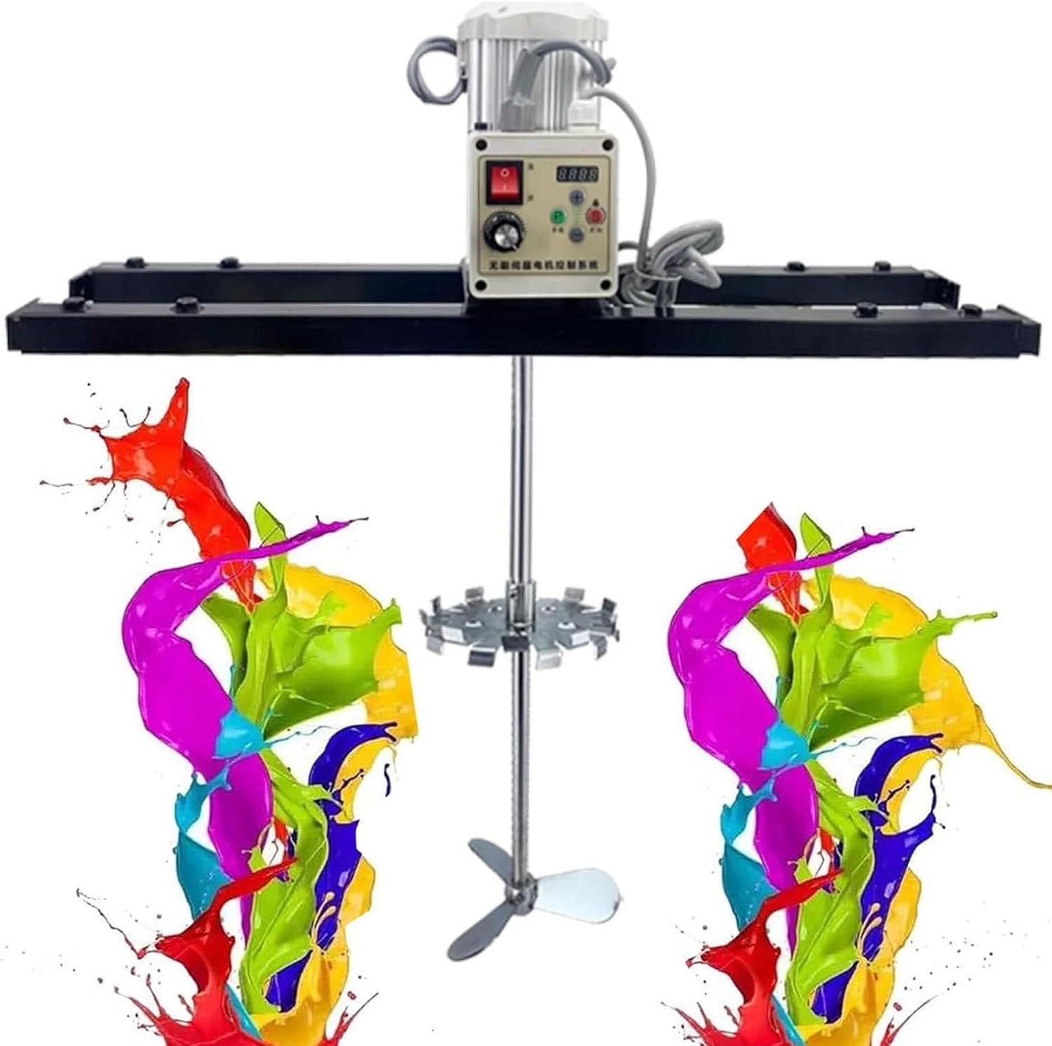 IBC Air Agitator, 2100W Electric Tank Mixer Machine, with Support Hanger, Folding Propeller, Telescopic Range 75-120cm, for Ink Dissolver Agitator (Color : B)