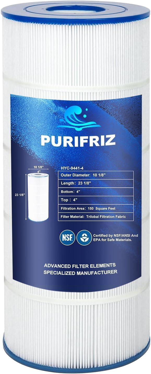 C150S Pool Filter Compatible with Hayward CX150XRE, Hayward SwimClear C150S, PA150S, Ultral-D4, Upgraded Fabric 150 Sq. Ft, L x OD:28 3/16