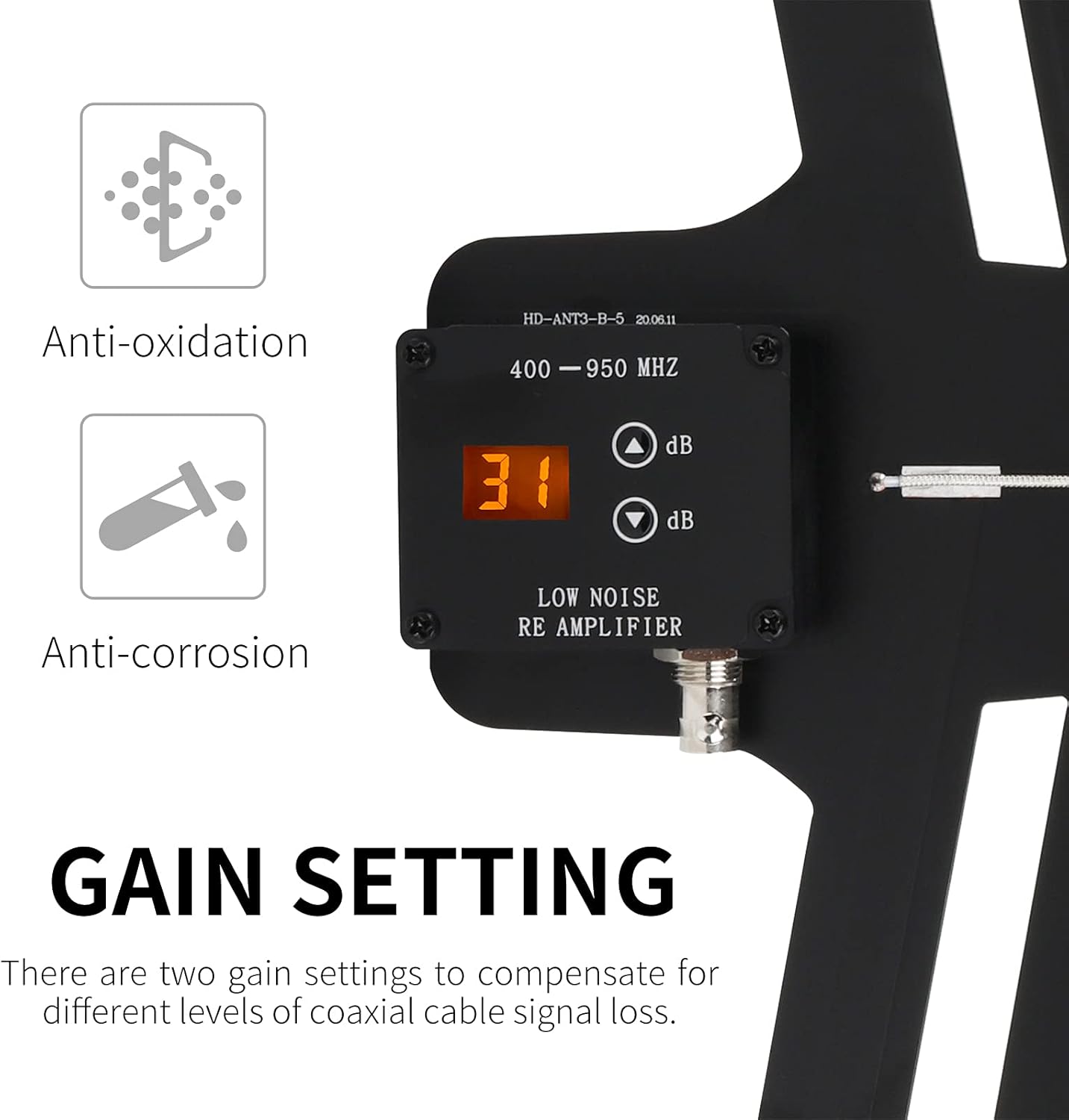 XTUGA GA816 UHF Wireless Antenna Distribution System, 360°Active Directional Signal Amplifier,2600ft Long Wireless Range,Antenna Combiner for Stage Performance,Outdoor Broadcasting