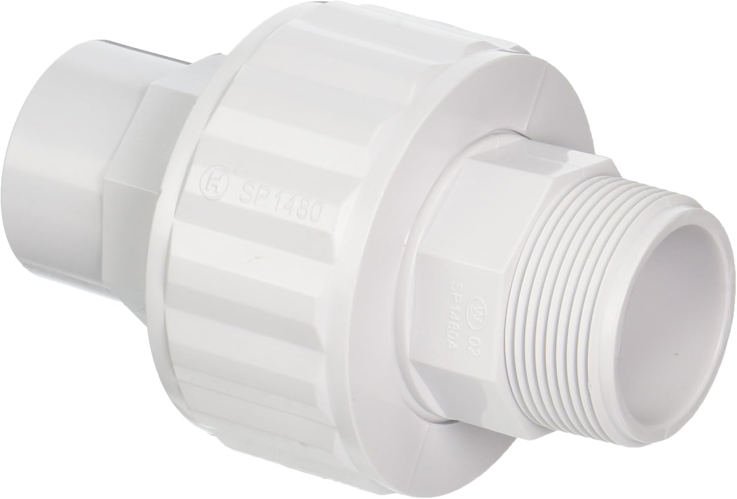 Hayward SP1482 1-1/2-Inch MPT by 1-1/2-Inch SLIP White ABS Full-Flo Self-Aligning Double Male End Union