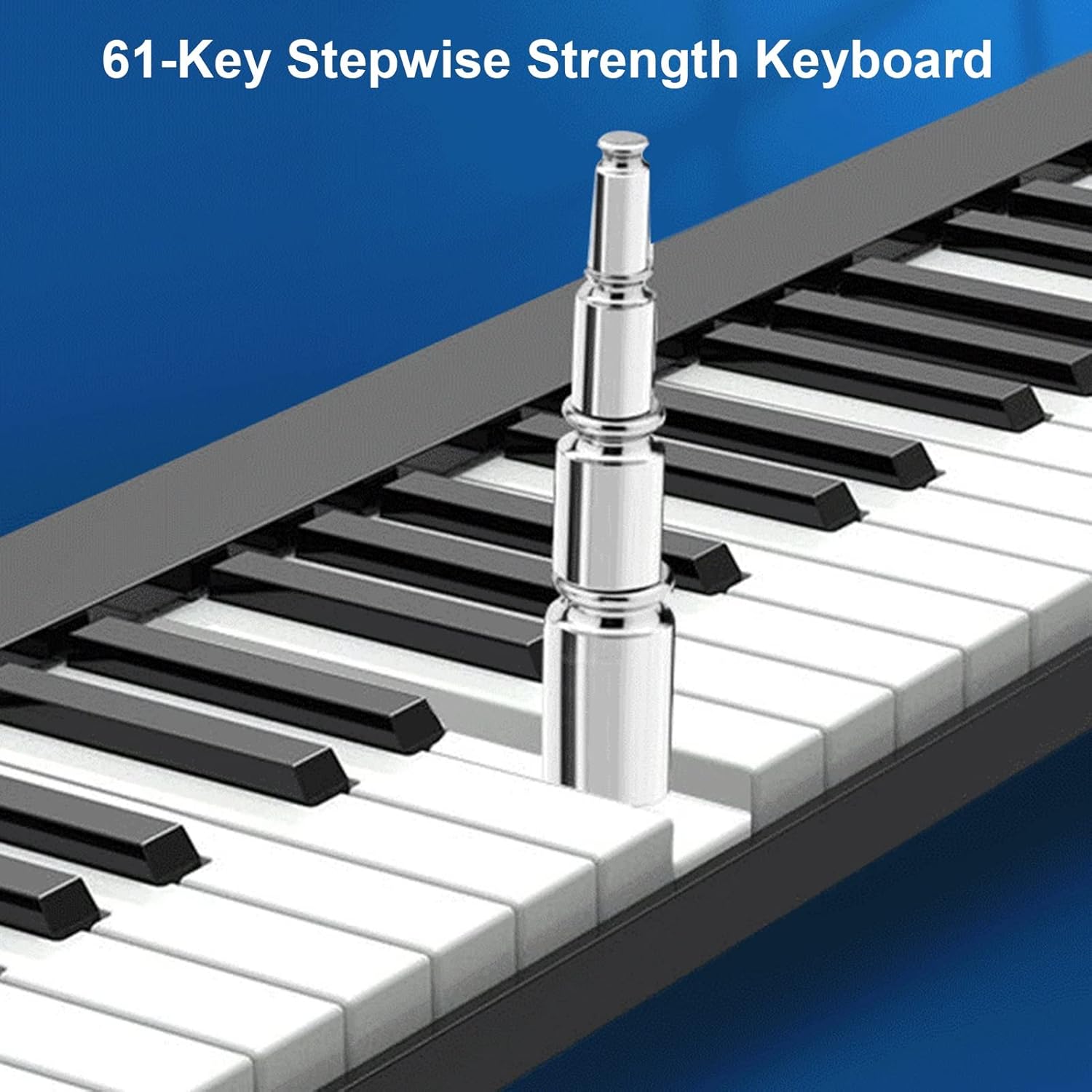 61-Key Full Size Digital Piano Portable Electric Keyboard Piano Built-in Speaker Support Bluetooth MIDI Connection Include Sustain Pedal, Carry Bag For Beginners