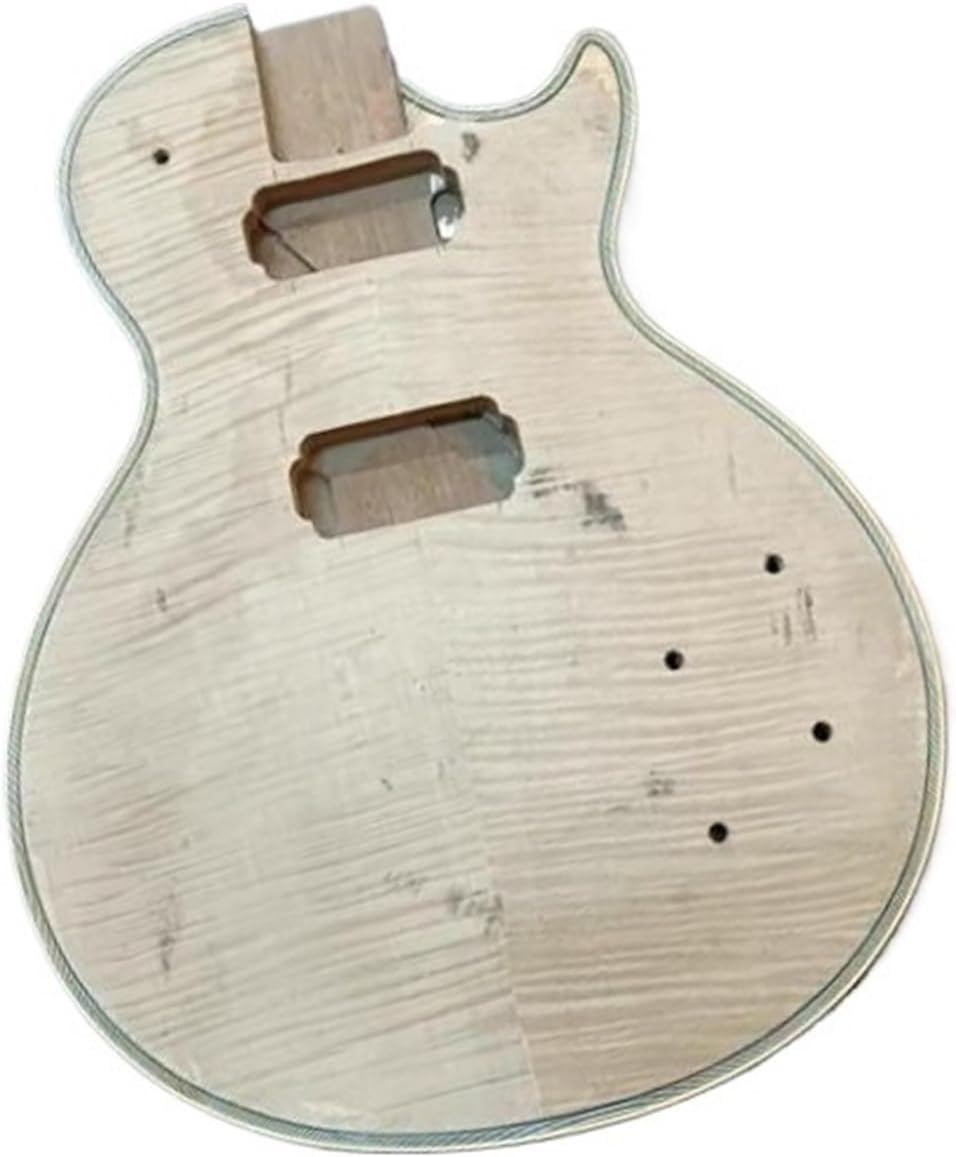 Guitar Body Guitar Replacement Parts Electric Guitar Peach Blossom Core Body Semi-finished Product Maple Veneer Pattern Maple Veneer