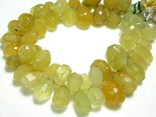 13 inch Natural Beads Strand of 10x6-13x10mm Faceted Drop heliodor Gemstone Beads for DIY Jewelry - Necklace, Bracelet, Earring, Ring.