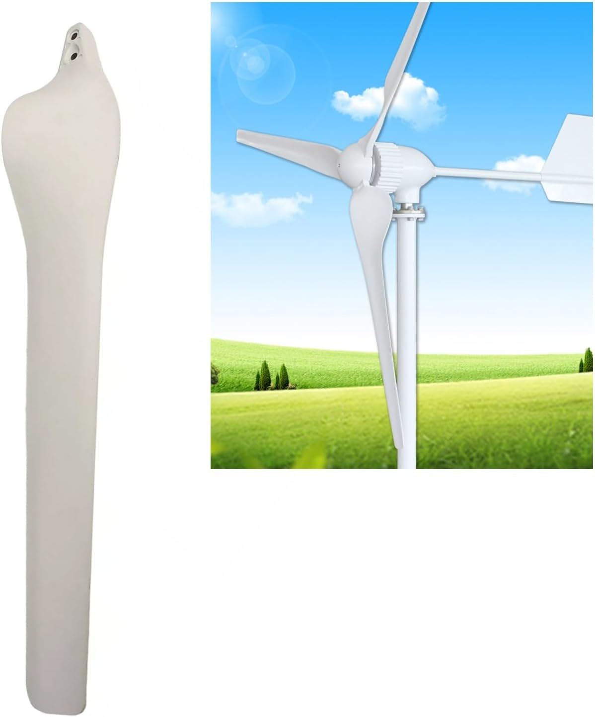 1pcs/3pcs DIY Wind Turbine Blades Kit - 580mm Nylon Fiber Blades for Horizontal Windmill Generator, Home Boat Wind Power System Accessories(3pcs)