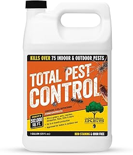 IKE’S Total Pest Control Concentrate – 7.9% Bifenthrin Indoor/Outdoor Insect Killer for Lawns, Trees, Shrubs & Home Perimeters – Kills 75+ Pests, Up to 6-Month Protection - Made in USA - Gallon