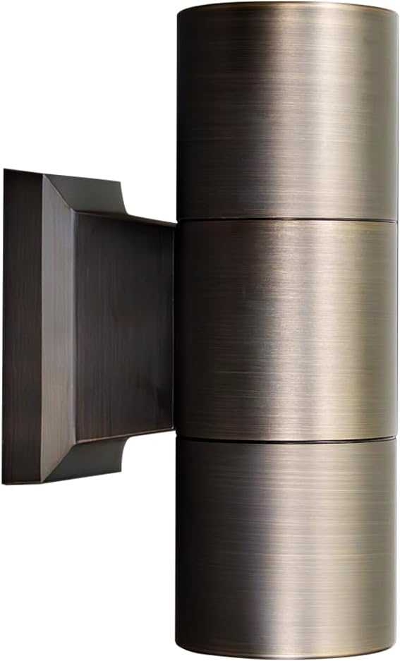 VOLT 12V Cast Brass Up/Down Outdoor Sconce & Lanai Light (Bronze) for Low Voltage Landscape Lighting