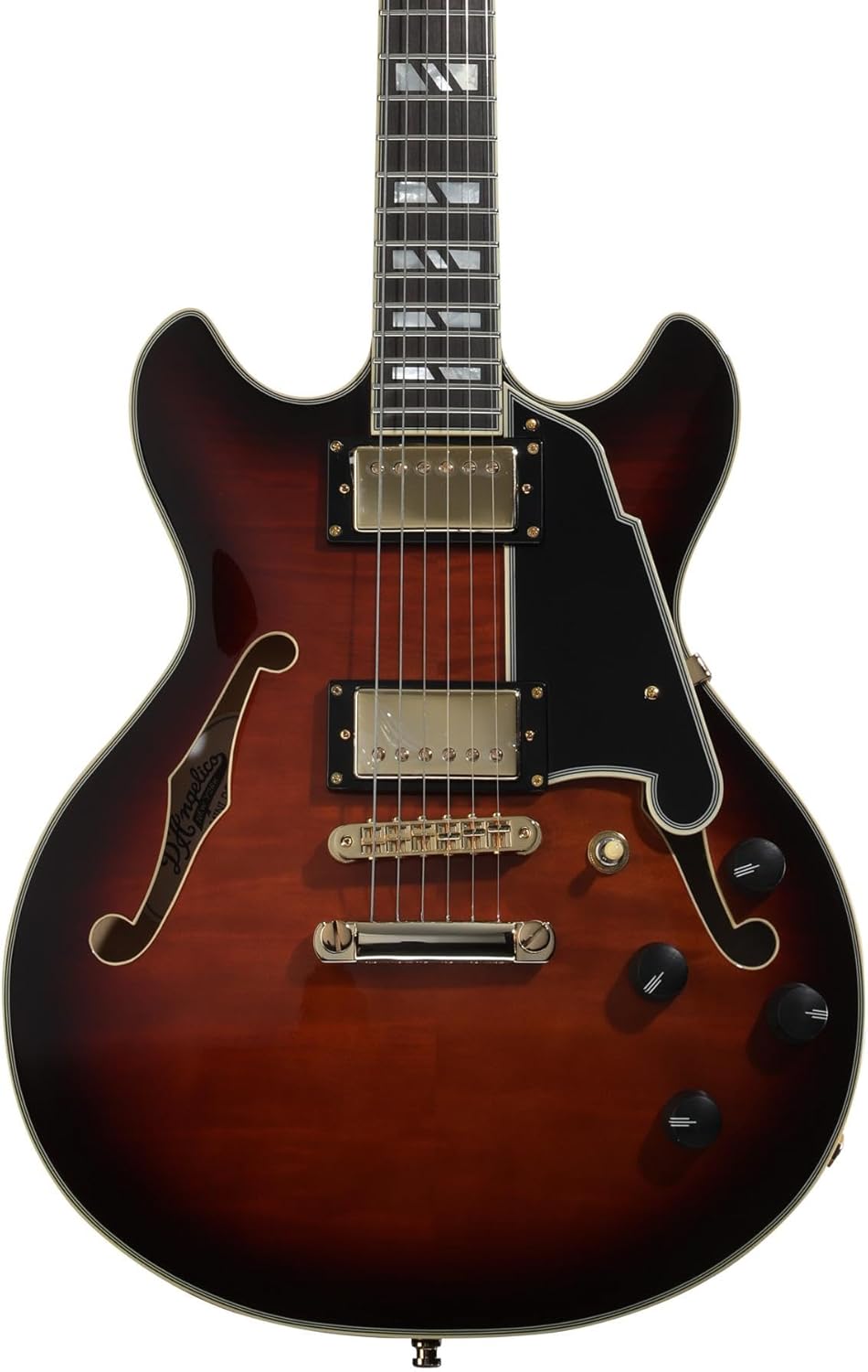 D'Angelico Excel Mini DC Electric Guitar - Amaretto Burst
