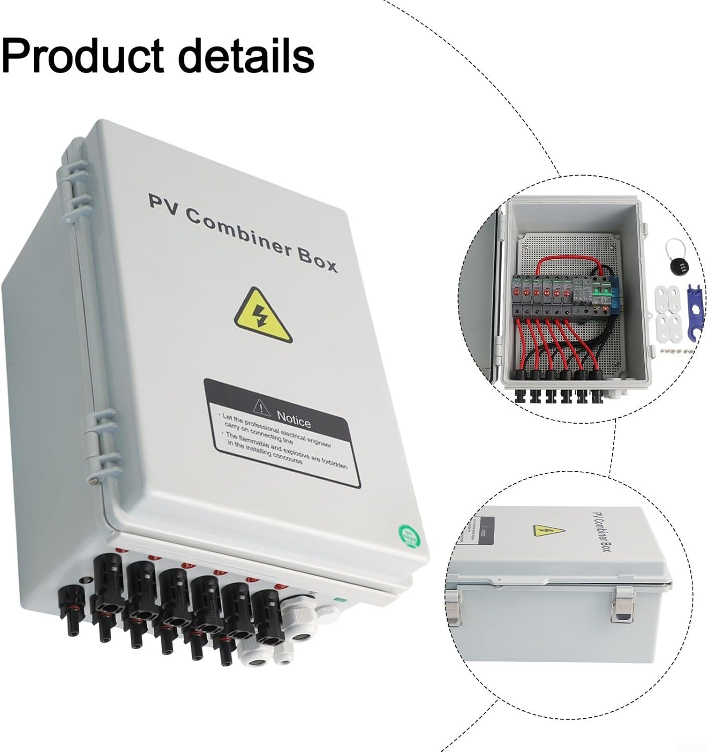 Sustainable Energy Solution PV Combiner Box with IP65 Protection, Designed for Safe Operation in For Solar Panel Installations