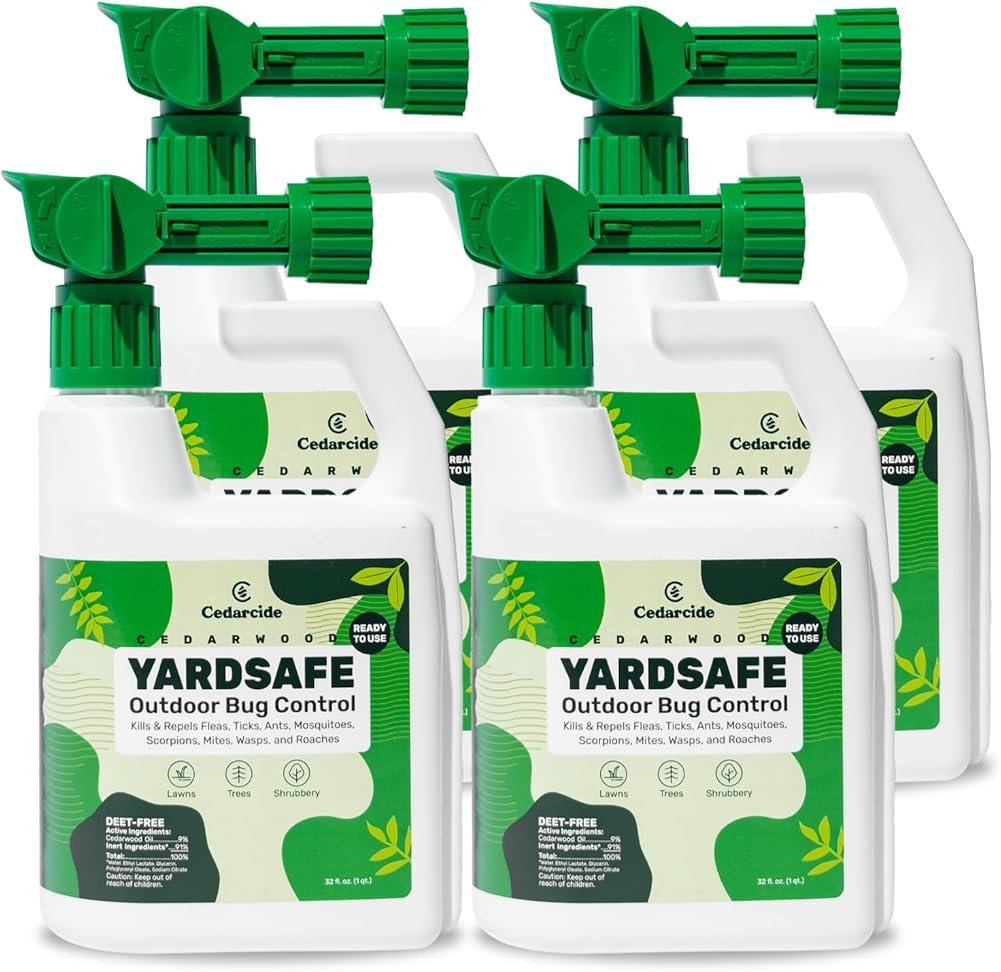 Outdoor YardSafe | Kills & Repels Mosquitoes, Ticks, Fleas, Mites & More with Natural Essential Oils | Family & Pet-Safe | Eco-Friendly | 4 Quarts (128 Oz.)
