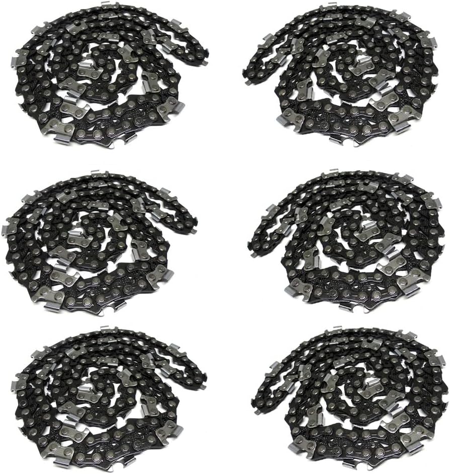 6 Pack of 20” Chainsaw Chains 3/8