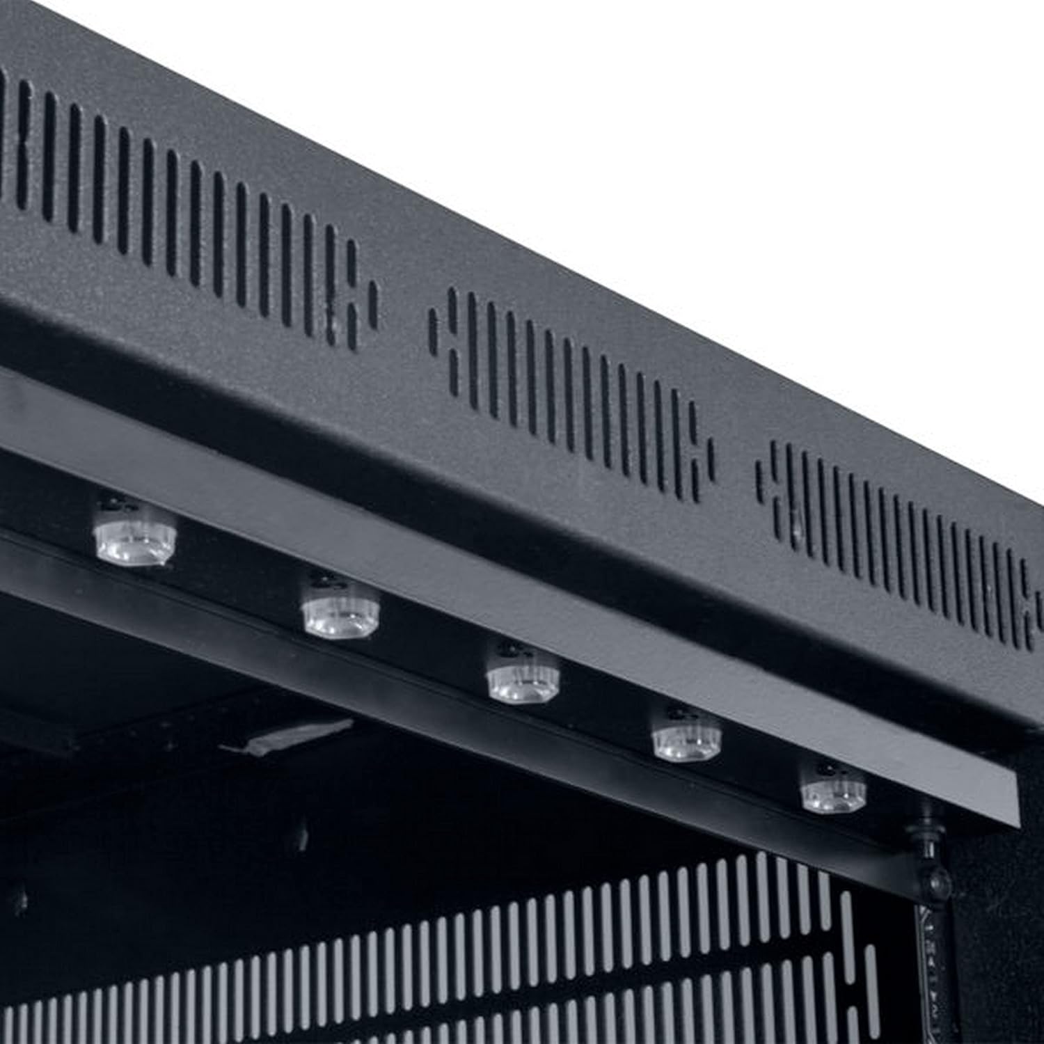 Lowell RPL-F Front/Rear-Mount Rack Panel with LED Lighting; 5-LED Modules, Total 525 Lumens; Pure White Light (6000-6500K); 12VDC, 1A Output Power Supply; Push Button On/Off Switch