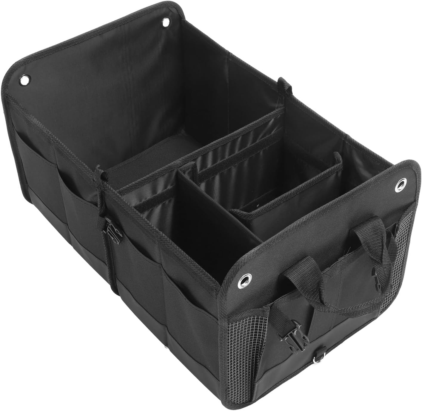 Eujgoov Collapsible Car Trunk Organizer, Flexible Storage Foldable Trunk Storage for Car, with Bottom Plate, for Groceries, Accessories Clothes, Daily Necessities