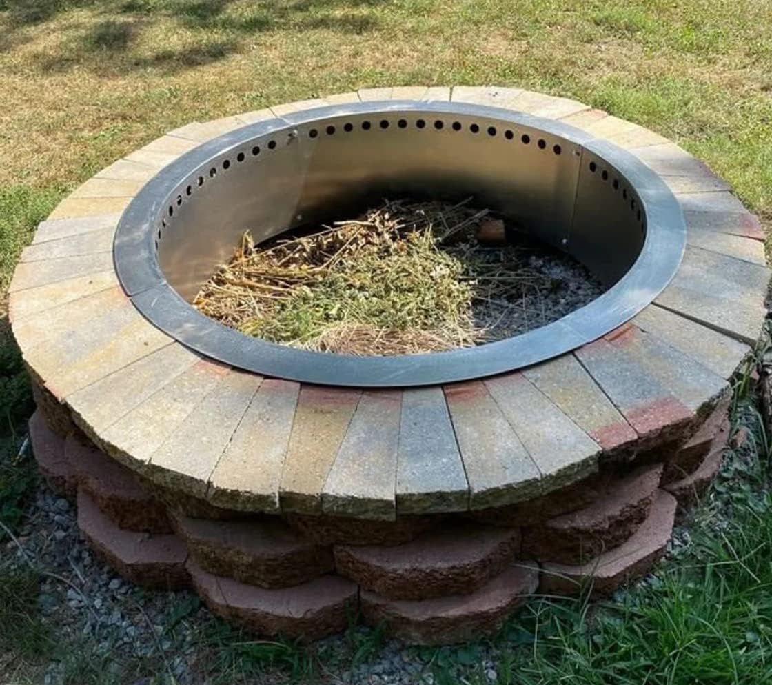 3″ Lip SMOKELESS Metal FIRE Pit Ring or a Fire Pit Liner-Insert (60 inches)