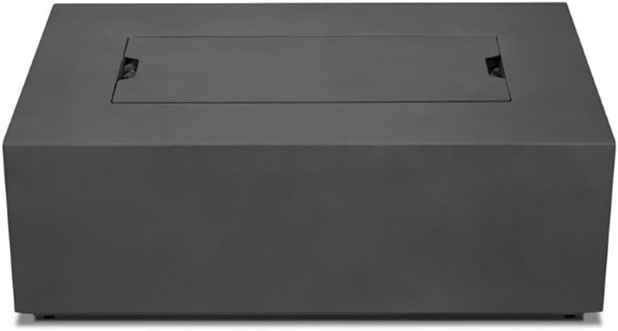 Bowery Hill Traditional Small Propane Fire Table with Conversion Kit in Slate