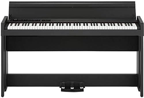 Korg C1 Air Digital Piano - Black Bundle with Furniture Bench, Instructional Book, Austin Bazaar Instructional DVD, and Polishing Cloth
