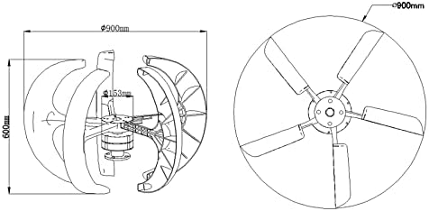12000W Wind Turbine Generator Kit - 12V-220V 5-Blade 3-Phase AC Permanent Magnet for Home & Streetlight - High Efficiency Renewable Energy Solution